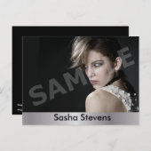 2-seitige Actor & Model Headshot Comp Postkarte (Vorne/Hinten)