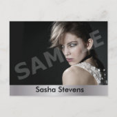 2-seitige Actor & Model Headshot Comp Postkarte (Vorderseite)