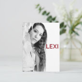 2-seitige Actor & Model Headshot Comp Postkarte (Stehend Vorderseite)