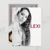 2-seitige Actor & Model Headshot Comp Postkarte (Vorne/Hinten)