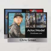 2-seitige Actor & Model Headshot Comp Postkarte (Vorne/Hinten)