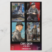 2-seitige Actor & Model Headshot Comp Postkarte Flyer (Hinten)