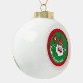 🎅 🤶 2-seitige, anpassbare Weihnachtspickleball Keramik Kugel-Ornament (Links)