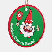 🎅 🤶 2-seitige, anpassbare Weihnachtspickleball Keramik Ornament (Links)