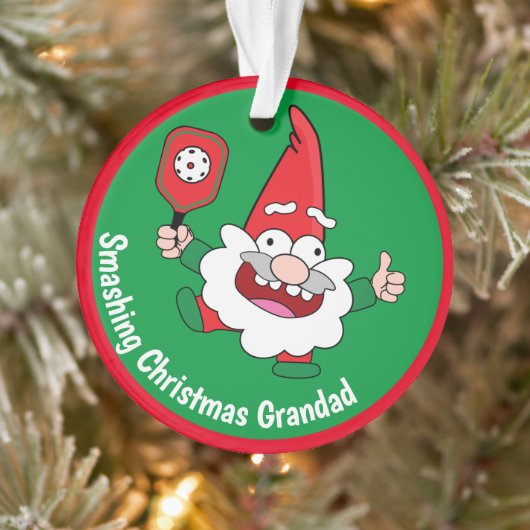 🎅 🤶 2-seitige, anpassbare Weihnachtspickleball Ornament (Baum)