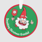 🎅 🤶 2-seitige, anpassbare Weihnachtspickleball Ornament (Vorderseite)