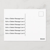 2-seitige blaue und weiße Vorlage Ihr Logo hier Postkarte (Rückseite)