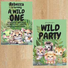 2-seitige Einladungen für die erste Geburtstagspar