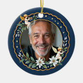 2-seitige Erinnerungs-Weihnachts-Engelsumarmung Keramik Ornament (Vorne)