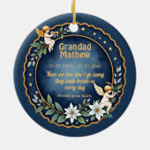 2-seitige Erinnerungs-Weihnachts-Engelsumarmung Keramik Ornament (Hinten)