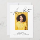 2-seitige Foto High School The Graduate Ankündigung (Vorderseite)