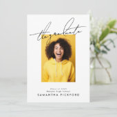 2-seitige Foto High School The Graduate Ankündigung (Stehend Vorderseite)