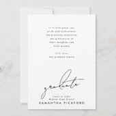 2-seitige Foto High School The Graduate Ankündigung (Rückseite)