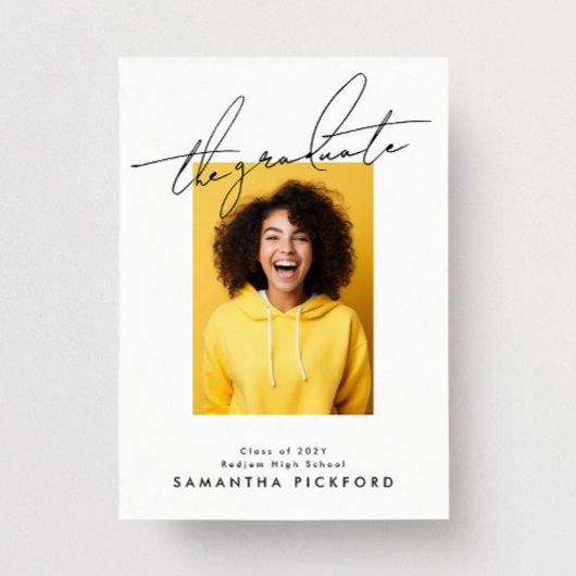 2-seitige Foto High School The Graduate Ankündigung