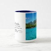 2-seitige Geländegebet & Bora Bora Island Tasse (Zentrum)