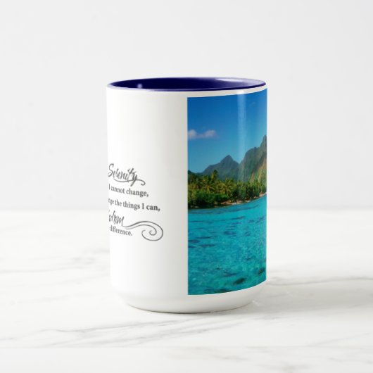 2-seitige Geländegebet & Bora Bora Island Tasse (Zentrum)