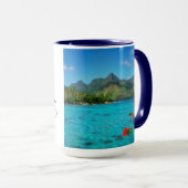 2-seitige Geländegebet & Bora Bora Island Tasse (VorderseiteRechts)