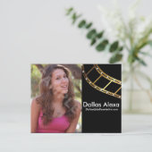 2-seitige Headshot-Comp-Karte des Schauspielers Postkarte (Stehend Vorderseite)