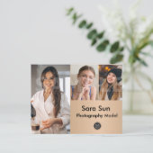 2-seitige Headshot-Schauspieler und Modell-Comp Postkarte (Stehend Vorderseite)