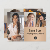 2-seitige Headshot-Schauspieler und Modell-Comp Postkarte (Vorne/Hinten)