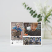 2-seitige Headshot-Vorlage für Kinder Postkarte (Stehend Vorderseite)