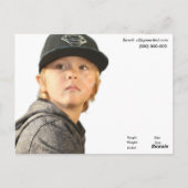 2-seitige Headshot-Vorlage für Kinder Postkarte (Rückseite)