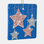 2-seitige helle Weihnachtszitat mit den Sternen Bl Keramikornament (Rechts)