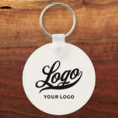 2-seitige Logos auf schlichtem Business-Minimal Schlüsselanhänger (Rückseite)