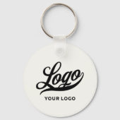 2-seitige Logos auf schlichtem Business-Minimal Schlüsselanhänger (Rückseite)