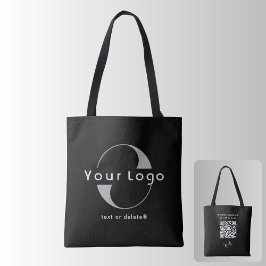 2-seitige Logos und QR-Code für Black Company Busi Tasche