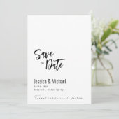 💍 2-seitige Minimalistische Elegant Save The Date (Stehend Vorderseite)