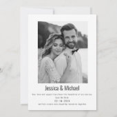 💍 2-seitige Minimalistische Elegant Save The Date (Rückseite)
