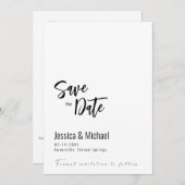 💍 2-seitige Minimalistische Elegant Save The Date (Vorne/Hinten)
