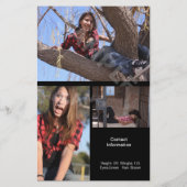 2-seitige Modell-Headshot-Kartenmodelle Flyer (Hinten)