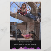 2-seitige Modell-Headshot-Kartenmodelle Flyer (Hinten)