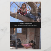 2-seitige Modell-Headshot-Kartenmodelle Flyer (Hinten)