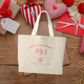 2-seitige Niedliche Donut-Bridmaid-Vorlage Tote Ba Jumbo Stoffbeutel