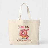 2-seitige Niedliche Donut-Bridmaid-Vorlage Tote Ba Jumbo Stoffbeutel (Vorne)