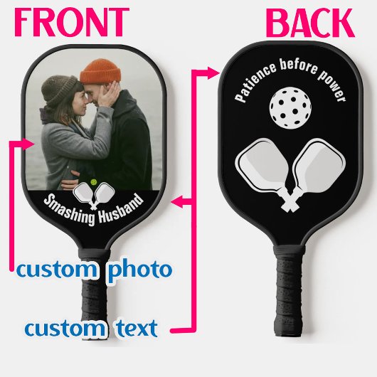 😍 2-seitige Paddel für Text und Foto Pickleball Schläger