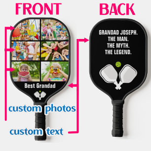 💗 2-seitige Paddel für Text und Foto Pickleball Schläger