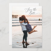 2-seitige Save the Date-Fotokarte - minimal Save The Date (Vorne/Hinten)