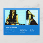 2-seitige Schauspieler und Modell 2 Shot Blue Head Postkarte (Vorderseite)