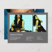 2-seitige Schauspieler und Modell 2 Shot Dunkelgra Postkarte (Vorne/Hinten)