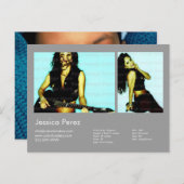 2-seitige Schauspieler und Modell 2 Shot Light Gra Postkarte (Vorne/Hinten)