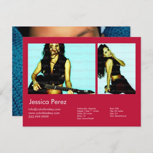 2-seitige Schauspieler und Modell 2 Shot Red Heads Postkarte (Vorne/Hinten)