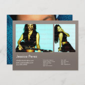 2-seitige Schauspieler und Modell 2 Shot Warm Gray Postkarte (Vorne/Hinten)