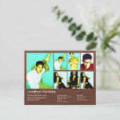 2-seitige Schauspieler und Modell-Brawn-Headshot-C Postkarte (Stehend Vorderseite)