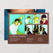 2-seitige Schauspieler und Modell-Brawn-Headshot-C Postkarte (Vorne/Hinten)