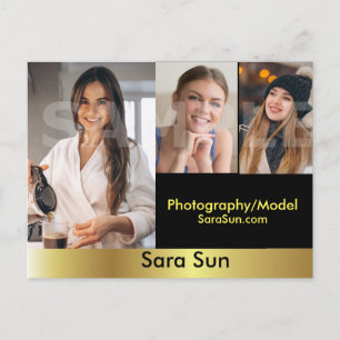 2-seitige Schauspieler- und Modellkopplungs-Comp Postkarte