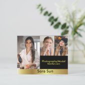 2-seitige Schauspieler- und Modellkopplungs-Comp Postkarte (Stehend Vorderseite)